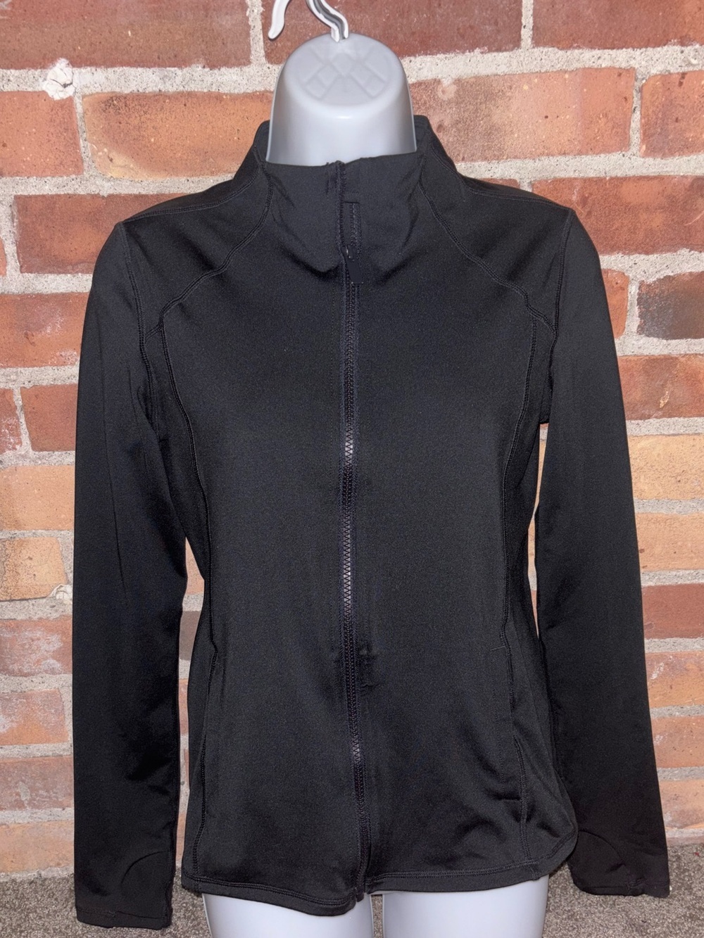 Mondetta Black Women’s Activewear Zip-Up Jacket